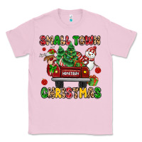 Bubblegum Pink Christmas Santa and reindeer truck Classic Tee - MaliasSmallBusiness