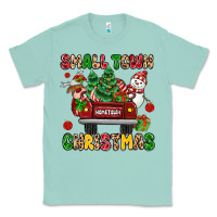 Seafoam Christmas Santa and reindeer truck Classic Tee - MaliasSmallBusiness