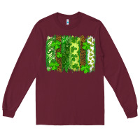 Burgundy St Patrick's Day Brushstrokes Long Sleeve Tee - RanaPortraitStore