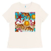 Bone beach seamless pattern Ladies Tee - BundleAndBundleShop