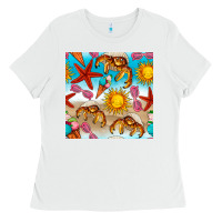 White beach seamless pattern Ladies Tee - BundleAndBundleShop