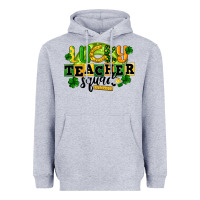 Heather Grey Lucky Teacher Squad St. Patrick's Day Heavyweight Hoodie - CowGirlArtShop