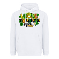 White Lucky Teacher Squad St. Patrick's Day Heavyweight Hoodie - CowGirlArtShop