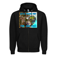 Black let us thank hım for our food Zipper Hoodie - TumblerDesignByShophia