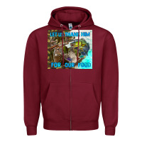 Burgundy let us thank hım for our food Zipper Hoodie - TumblerDesignByShophia