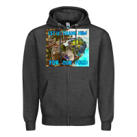 Charcoal Heather let us thank hım for our food Zipper Hoodie - TumblerDesignByShophia