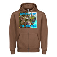 Chestnut let us thank hım for our food Zipper Hoodie - TumblerDesignByShophia