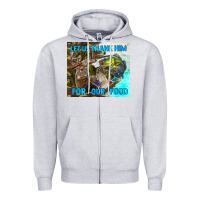 Heather Grey let us thank hım for our food Zipper Hoodie - TumblerDesignByShophia