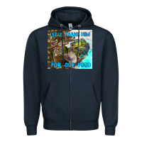 Navy let us thank hım for our food Zipper Hoodie - TumblerDesignByShophia