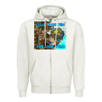 Oatmeal Heather let us thank hım for our food Zipper Hoodie - TumblerDesignByShophia