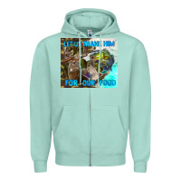 Let Us Thank Hım For Our Food Zipper Hoodie | Teevron