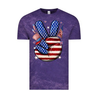 Cloud Purple peace 4th july Vintage Tee - NancyCooperArtShop