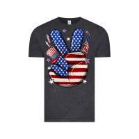 Vintage Black peace 4th july Vintage Tee - NancyCooperArtShop