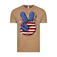 Vintage Coffee peace 4th july Vintage Tee - NancyCooperArtShop