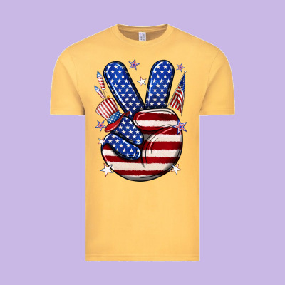 Peace 4th July Vintage Tee Designed By Nancycooperartshop