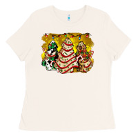 Bone christmas tree cake and christmas pattern ado Ladies Tee - AdoDesignShop