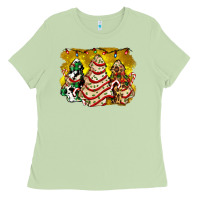 Matcha christmas tree cake and christmas pattern ado Ladies Tee - AdoDesignShop