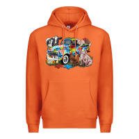 Carrot Autism truck with farm animals Premium Hoodie - CowGirlArtShop