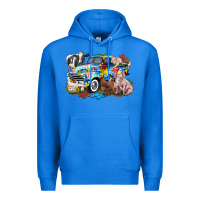 True Royal Autism truck with farm animals Premium Hoodie - CowGirlArtShop