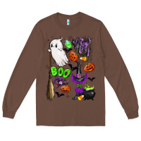 Chestnut cute ghost Long Sleeve Tee - LillyAllenDesigns