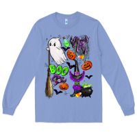 Colony Blue cute ghost Long Sleeve Tee - LillyAllenDesigns
