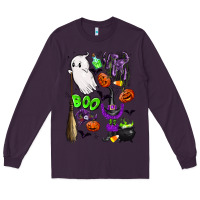 Plum cute ghost Long Sleeve Tee - LillyAllenDesigns