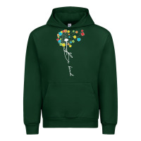 Forest Green Dandelion Autism Puzzle Be Kind Urban Hoodie - CowhideDigitalArt