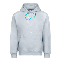 Heather Grey Dandelion Autism Puzzle Be Kind Urban Hoodie - CowhideDigitalArt