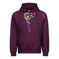 Mauve Wine Dandelion Autism Puzzle Be Kind Urban Hoodie - CowhideDigitalArt