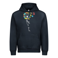 Navy Dandelion Autism Puzzle Be Kind Urban Hoodie - CowhideDigitalArt