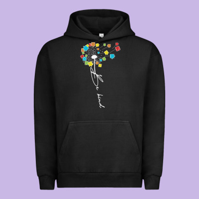 Dandelion Autism Puzzle Be Kind Urban Hoodie Designed By Cowhidedigitalart