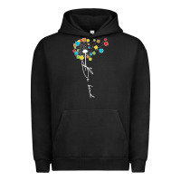 Pigment Black Dandelion Autism Puzzle Be Kind Urban Hoodie - CowhideDigitalArt