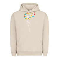 Pigment French Oak Dandelion Autism Puzzle Be Kind Urban Hoodie - CowhideDigitalArt
