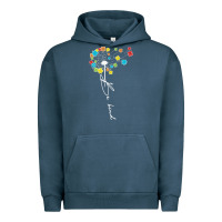 Pigment Midnight Navy Dandelion Autism Puzzle Be Kind Urban Hoodie - CowhideDigitalArt