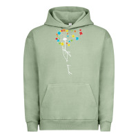 Pigment Oil Green Dandelion Autism Puzzle Be Kind Urban Hoodie - CowhideDigitalArt
