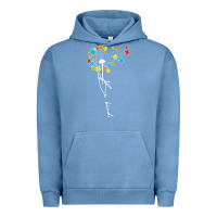 Pigment Pebble Blue Dandelion Autism Puzzle Be Kind Urban Hoodie - CowhideDigitalArt