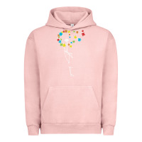 Pigment Salmon Dandelion Autism Puzzle Be Kind Urban Hoodie - CowhideDigitalArt