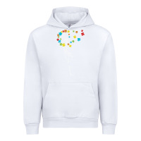 White Dandelion Autism Puzzle Be Kind Urban Hoodie - CowhideDigitalArt