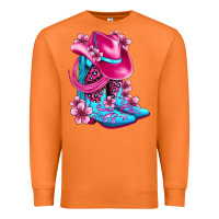 Carrot valentine cowboy boots and hat olivia Premium Sweatshirt - OliviaCreatesArt
