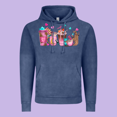 Nail Tech Coffee Cups Vintage Hoodie Designed By Nancycooperartshop