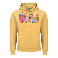 Vintage Mustard nail tech coffee cups Vintage Hoodie - NancyCooperArtShop