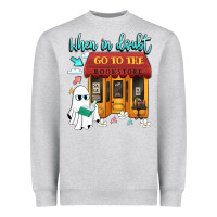 Heather Grey when in doubt go to the bookstore Heavyweight Sweatshirt - Artiststas