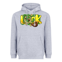 Heather Grey Love St. Patrick's Day Heavyweight Hoodie - HowdyJamesFarm