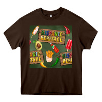 Chocolate Brown hispanic heritage seamless pattern Heavy Core Tee - BundleAndBundleShop