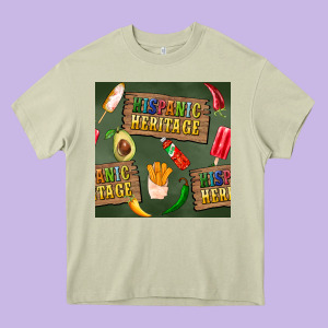 Hispanic Heritage Seamless Pattern Heavy Core Tee Designed By Bundleandbundleshop