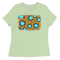 Sunflower Gemstone Background Ladies Tee | Teevron
