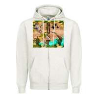 Oatmeal Heather hunting life Zipper Hoodie - TumblerDesignByShophia