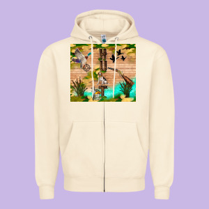 Hunting Life Zipper Hoodie Designed By Tumblerdesignbyshophia