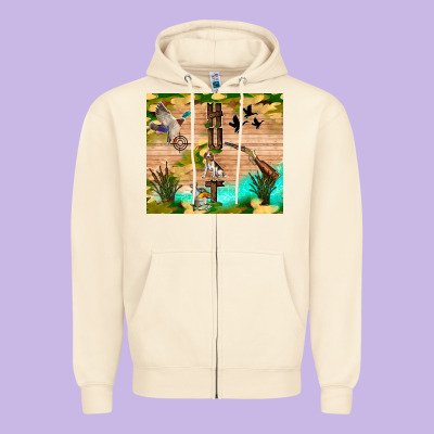 Hunting Life Zipper Hoodie Designed By Tumblerdesignbyshophia