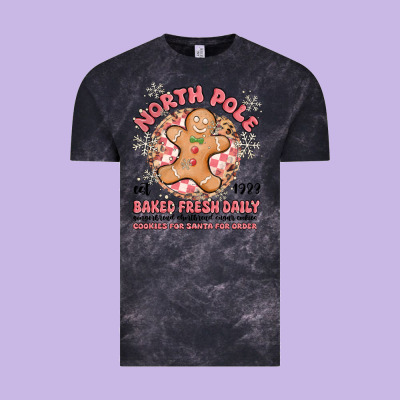 North Pole Baked Fresh Daily Vintage Tee Designed By Maliassmallbusiness